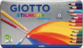 Giotto Stilnovo Metallo 12 Цветные акварельные деревянные карандаши, 12 шт. в мет. коробке
